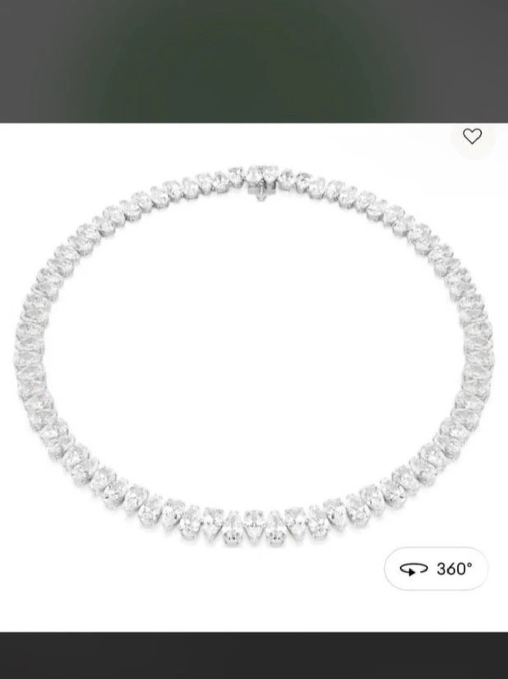 Swarovski Matrix Tennis Necklace, Pear Cut
